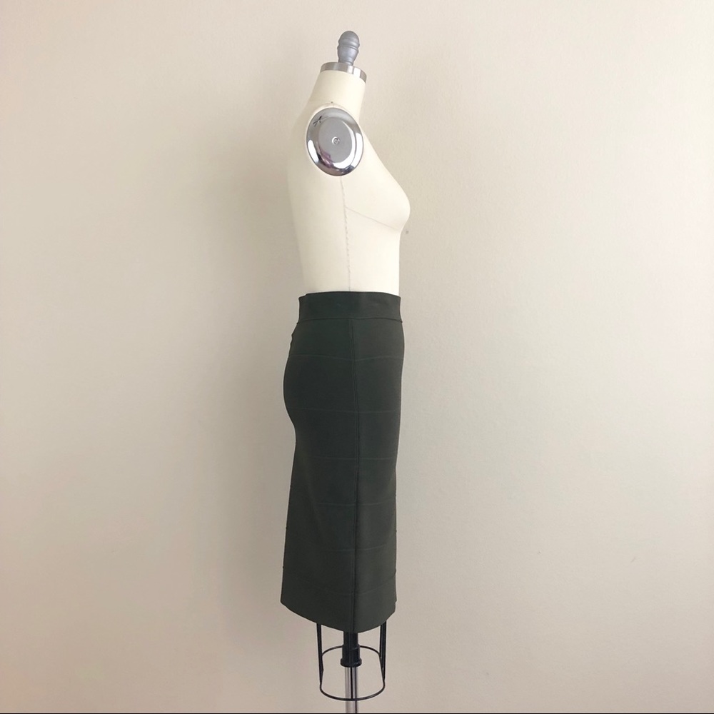 Romeo + Juliet Couture Olive Bandage Bodycon Skirt - Picture 3 of 5